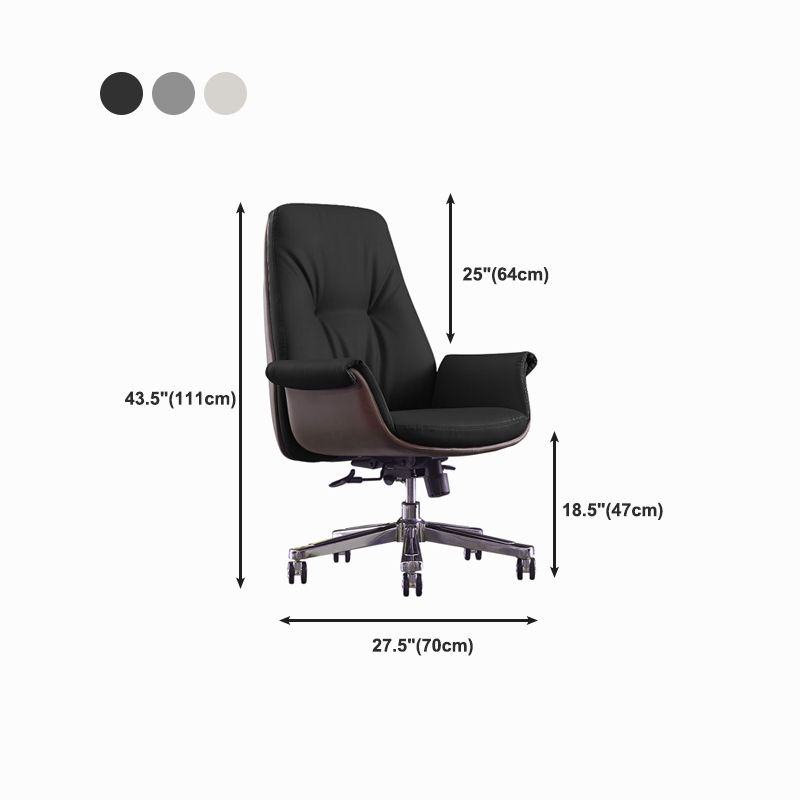 Modern Leather Executive Chair Tilt Mechanism Swivel Office Chair