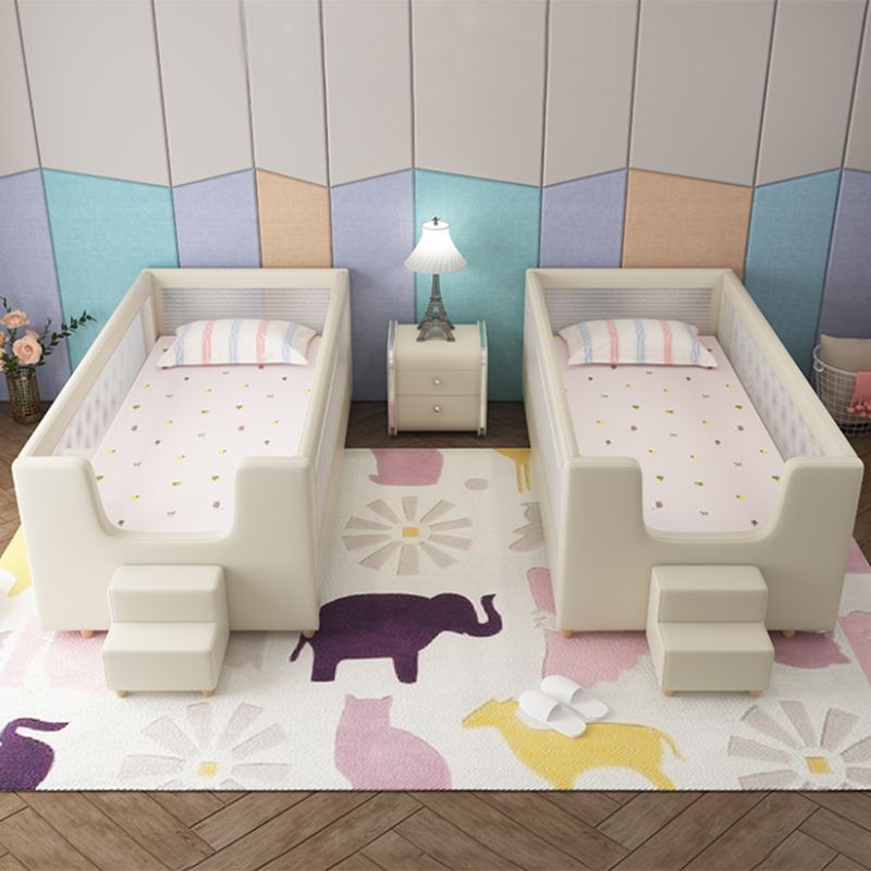 Modern Baby Crib with Storage Wood Upholstered with Mattress Nursery Bed