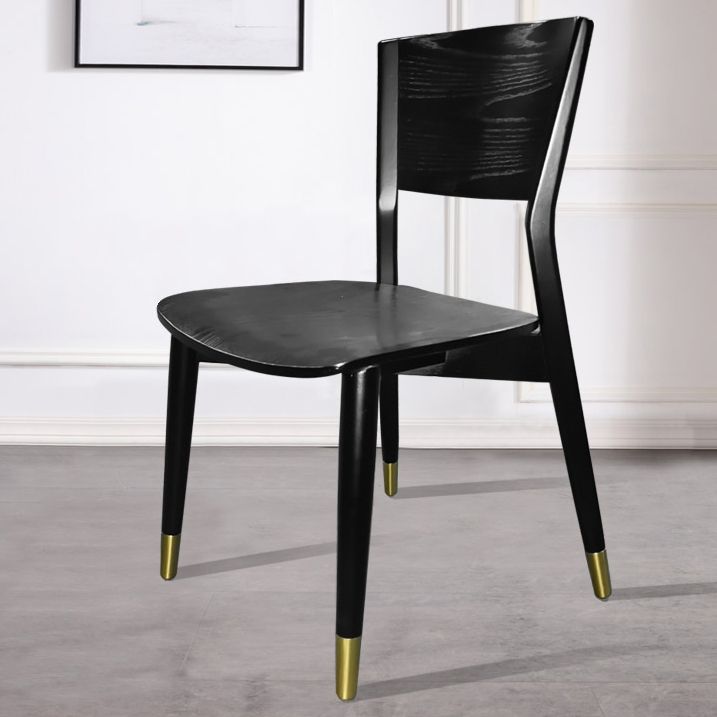 Wood Contemporary Side Dining Chairs with 4 Legs Dining Room Armless Chairs