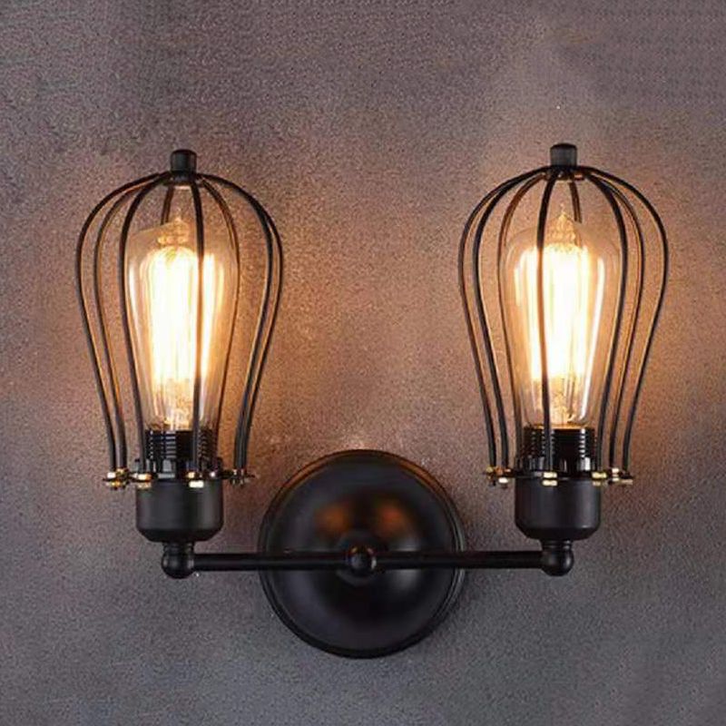 Metal Sconce Light Fixture Industrial Wall Sconce Lighting in Black Finish