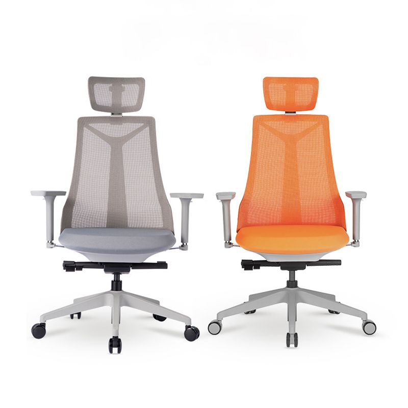 Contemporary Mid-Back Office Chair Conference Fabric Arm Chair