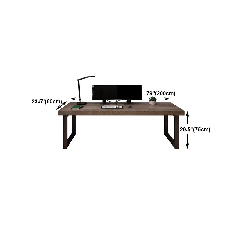 Contemporary Style Writing Desk Solid Wood Rectangular Home and Office Desk