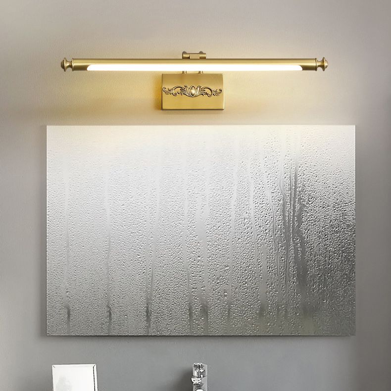 Luces de pared de metal de línea delgada Ideas de iluminación de pared moderna para el baño