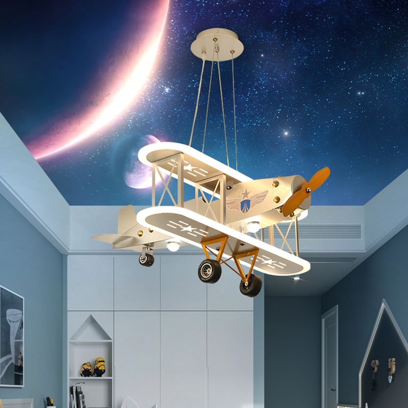 Biplane Acryl Suspension Licht Creatieve LED Kroonluchter Hanglamp voor jongens Room