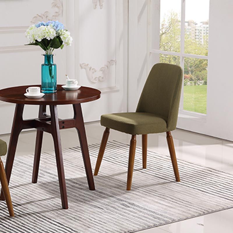 Contemporary Side Chair Solid Wood Base Dining Chair for Dining Room