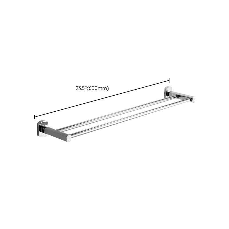 Polished Chrome Modern Bathroom Accessory Set Silver Towel Bar/Bath Shelf