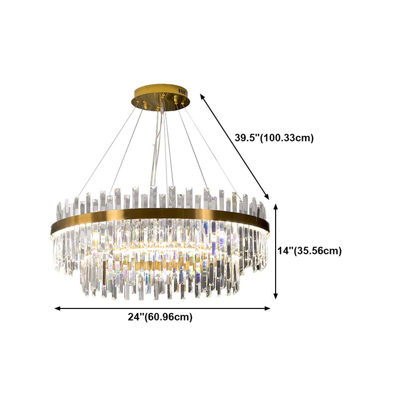 Forme ronde Lights suspendus Chandelier pour salle à manger salon