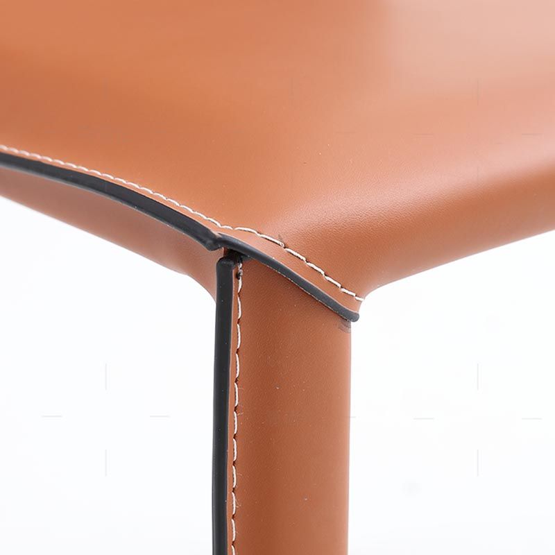 Contemporary Chair Armless Dining Chair with Metal Legs for Kitchen