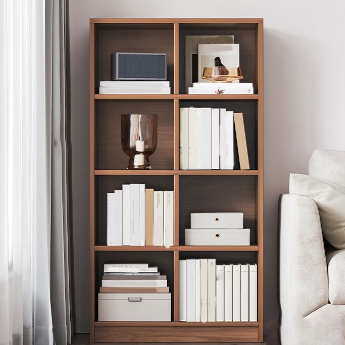 Modern Standard Bookshelf Engineered Wood Closed Back Bookcase