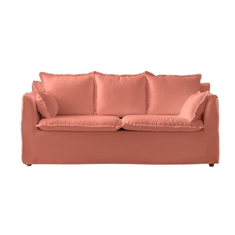 Modern Fabric Sofa 30.3"W with Sofa Flared Arm with Bolster Pillows for Living Room