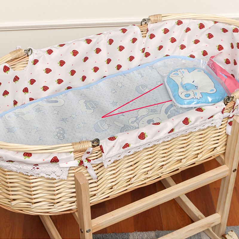 Traditional Natural Bassinet Oval Wicker Moses Basket for Newborn