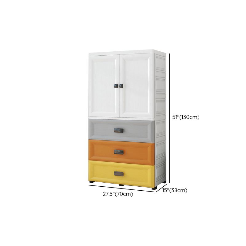 Modern Style Kid's Wardrobe Plastic Door Kids Closet for Bedroom