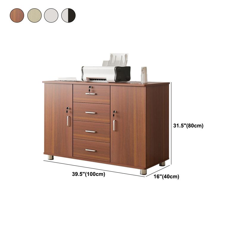 Contemporary Style Lateral Filing Cabinet Metal Filing Cabinet with Lock and Storage