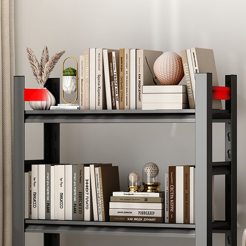 Modern Style Open Back Standard Bookshelf Metal Bookcase for Study Room