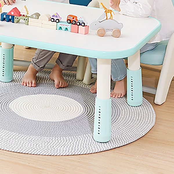 Modern Child Adjustable Wooden Desk Plastic Adjustable Legs Height