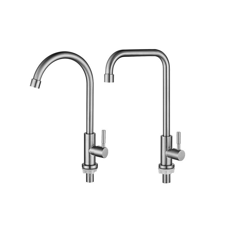 Contemporary Standard Kitchen Faucet High Arc Swivel Spout 304 Stainless Steel Faucet