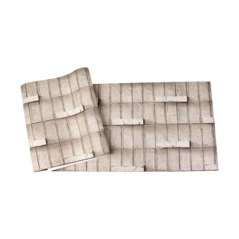 33' x 20.5" Brickwork Wall Decor in Soft Color Plaster Wallpaper Roll for Study Room