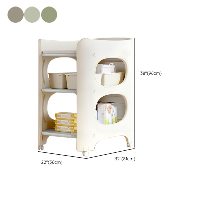 Modern Arch Top Baby Changing Table Shelf Changing Table With Safety Rails