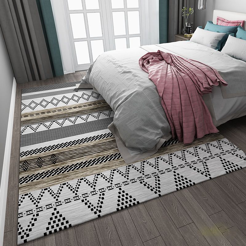 Tappeto tribale primitivo geometria multicolore moquette di supporto anti-slip rosato a zentali tappeti per la camera da letto