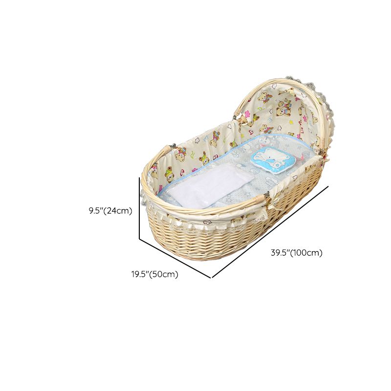 Traditional Wicker Moses Basket Natural Moses Basket With Canopy