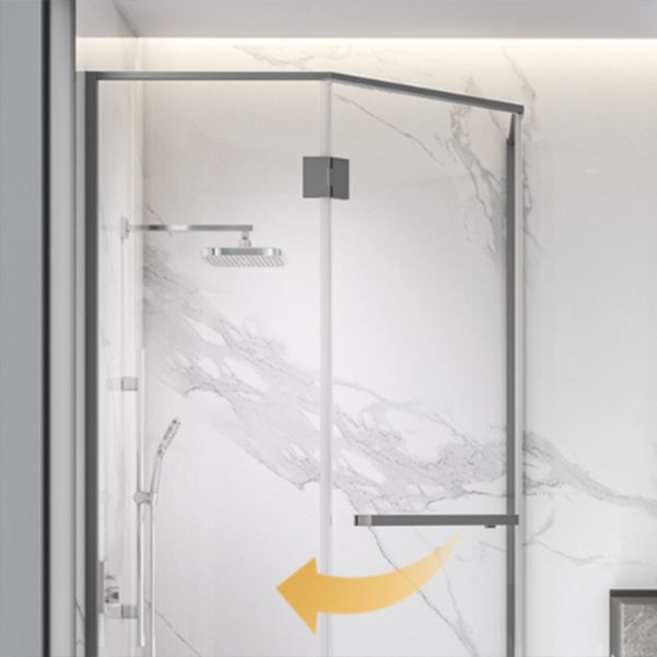 Semi Frameless Tempered Glass Shower Door Hinged Shower Door