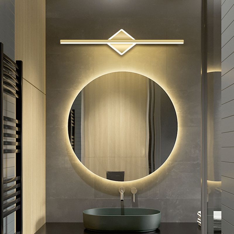 Linear Vanity Wall Lights Simplicity Metallic Vanity Wall Sconce for Bathroom