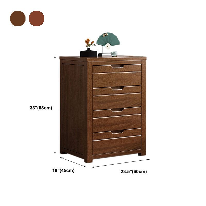 Contemporary Solid Wood Dresser Vertical Bedroom Lingerie Chest Dresser with Drawer