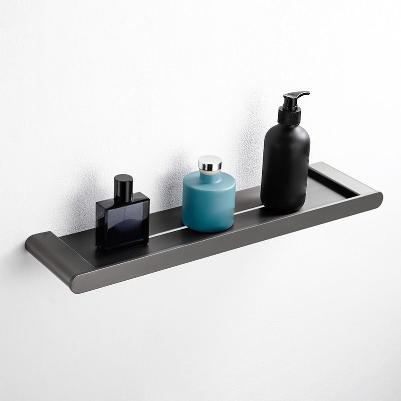 Modern Matte Gray Bathroom Accessory Set Bath Shelf/Towel Bar & Paper Holder Included