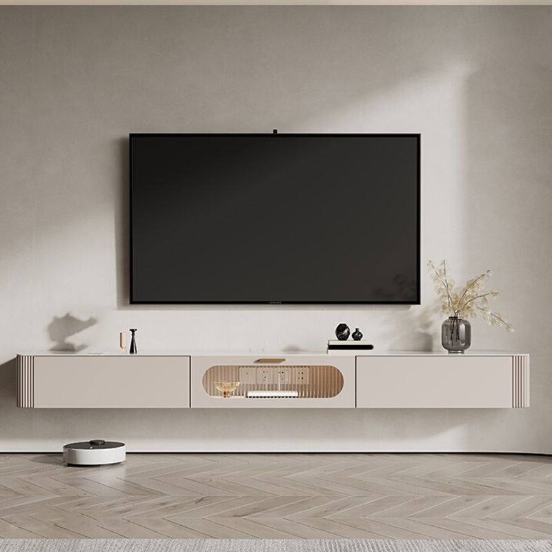 Contemporary Media Console Wall-mounted Stone Stand Console for Living Room