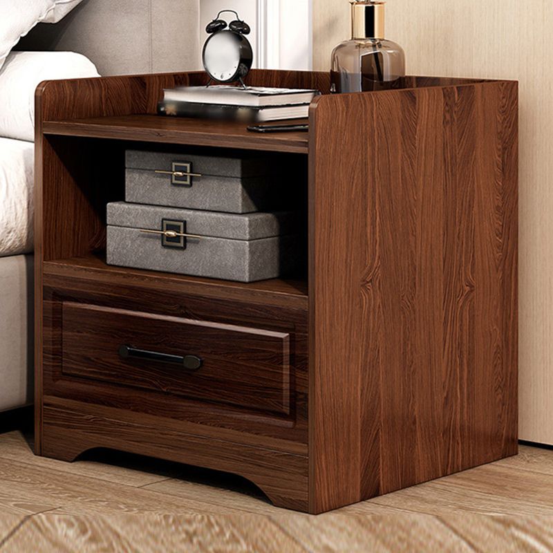 Modern Imitation Wood Nightstand Drawer Storage Accent Table Nightstand