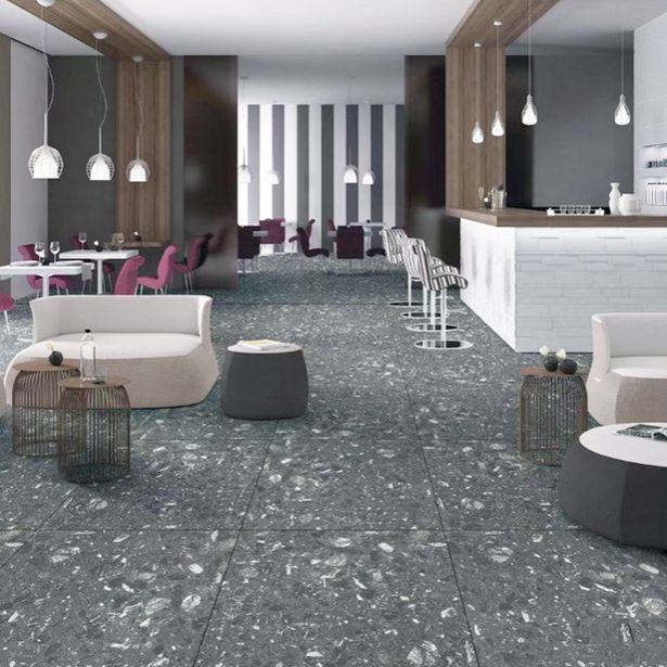 23.6" X 23.6" Square Floor Tile Straight Edge Texture Design Floor Tile