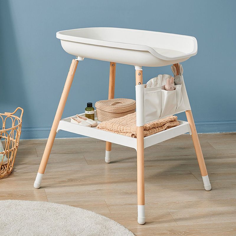 Flat Top Baby Changing Table Wooden Changing Table with Storage