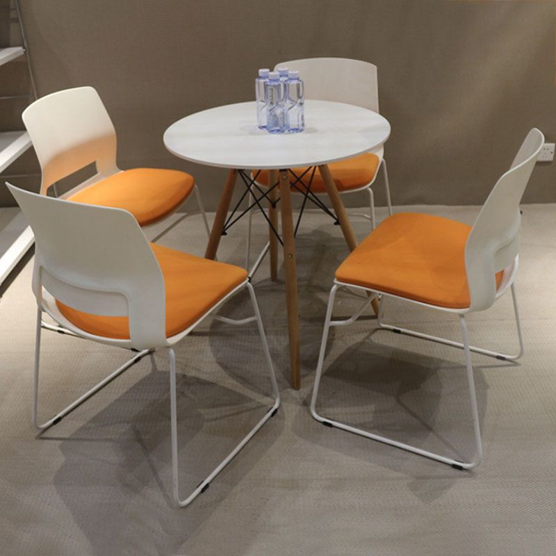 Contemporary No Arm Task Chair Orange Conference Chair for Office