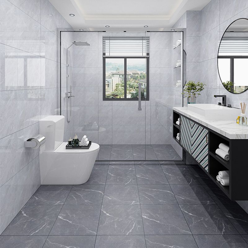 Marble Appearance Singular Tile Straight Edge Rectangular Floor Tile