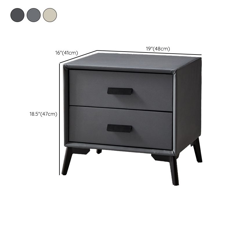 Modern Bedside Cabinet Solid Wood Accent Table Nightstand for Bedroom