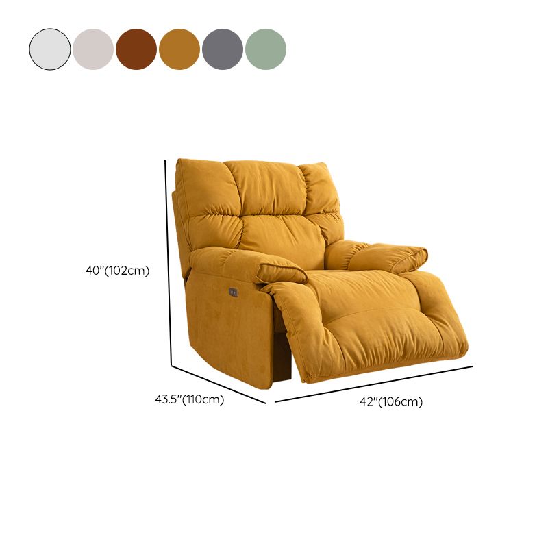 Swivel Rocker Standard Recliner Solid Color Metal Frame Recliner Chair