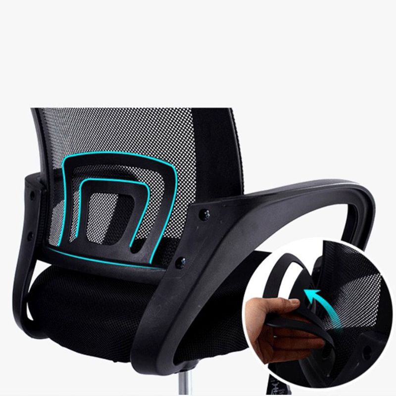 Modern Fixed Arms Office Chair Tilt Mechanism Nylon Office Chair