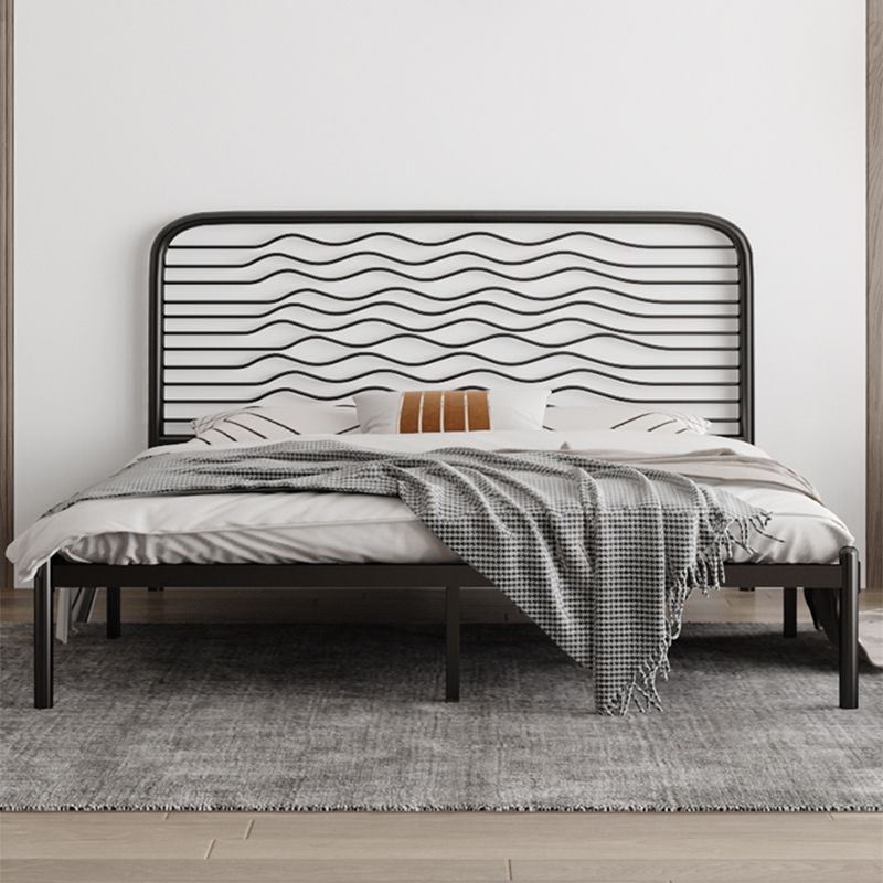 Contemporary Metal Full-Size Standard Bed Open-Frame Low Kids Bed