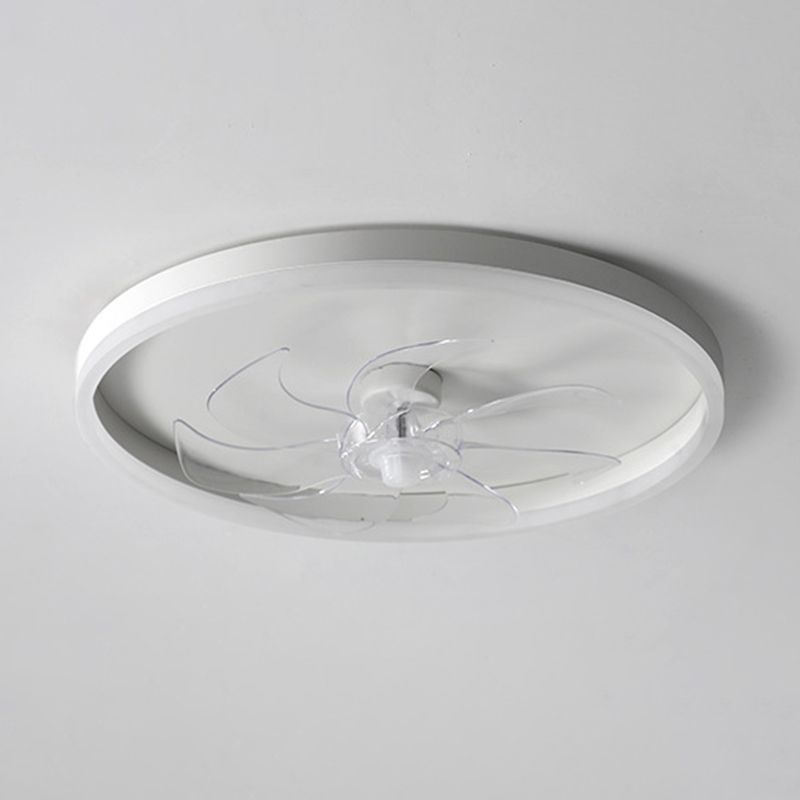 7-Blade LED Ceiling Fan Children White Fan with Light for Bedroom