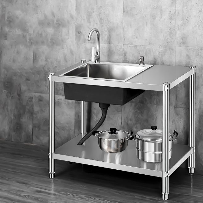 Contemporary Style Kitchen Sink Stainless Steel All-in-one Kitchen Sink