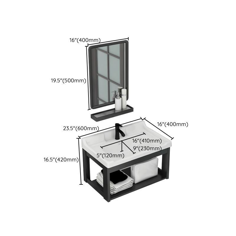 Modern Bathroom Vanity Cabinet Single Sink Space Saver Vanity