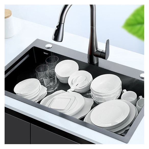 Modern Style Kitchen Sink Stainless Steel Noise-cancelling Drop-In Kitchen Sink