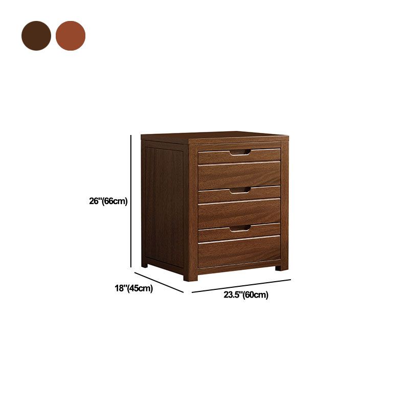 Modern Walnut Lingerie Chest Vertical Storage Chest Dresser with Drawers