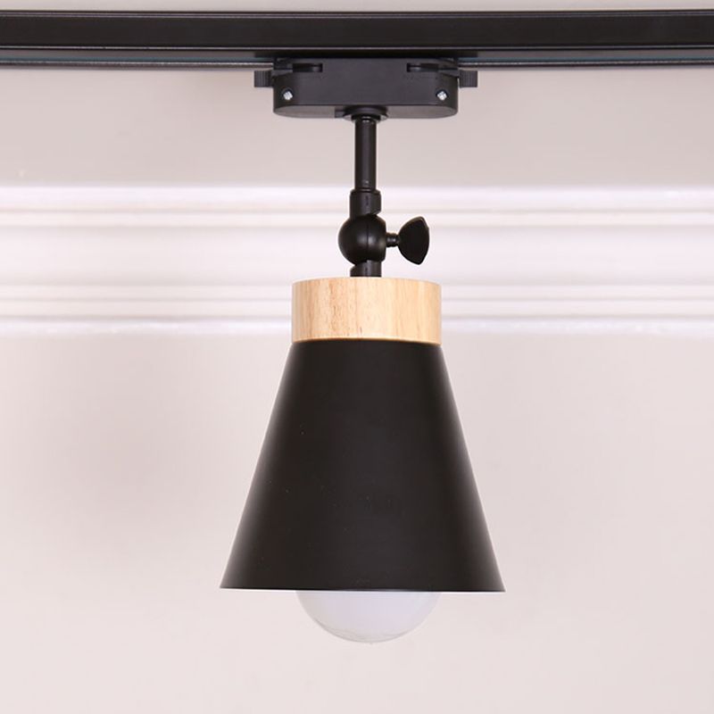 Metal Cone Semi Flush Ceiling Light Modern Style Semi Flush Mount Ceiling Fixture