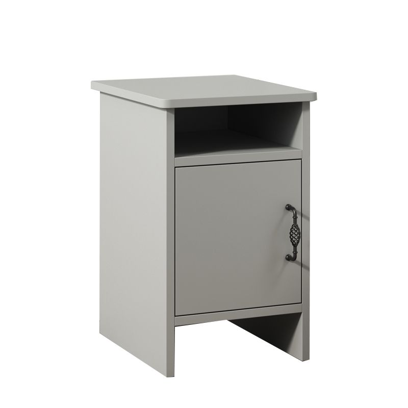 Modern Bedside Cabinet Right Side Grey Imitation Wood Night Table with Door