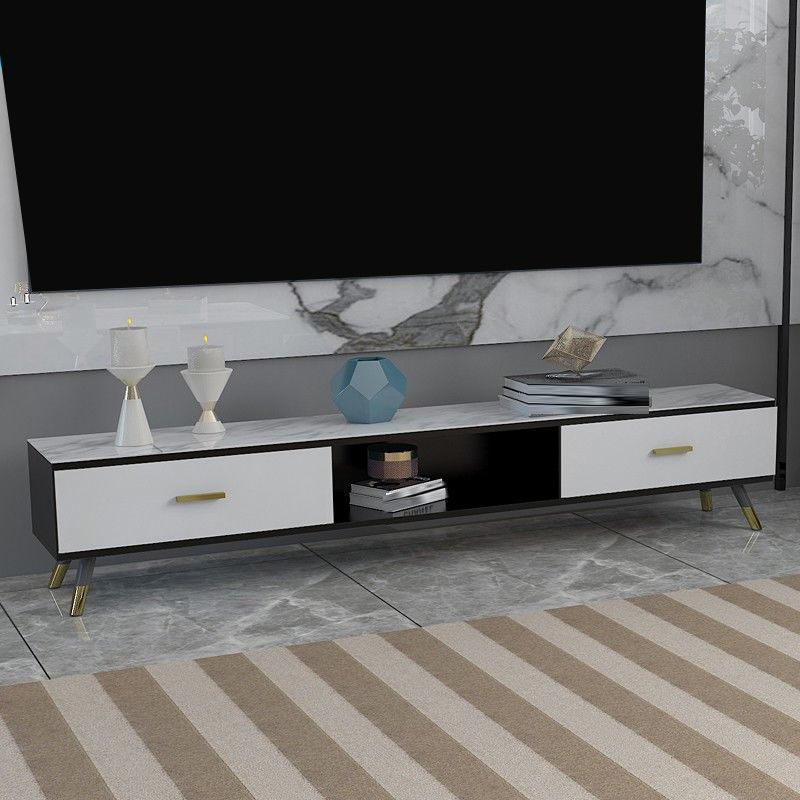 Modern TV Media Console Open Storage TV Media Stand for Living Room