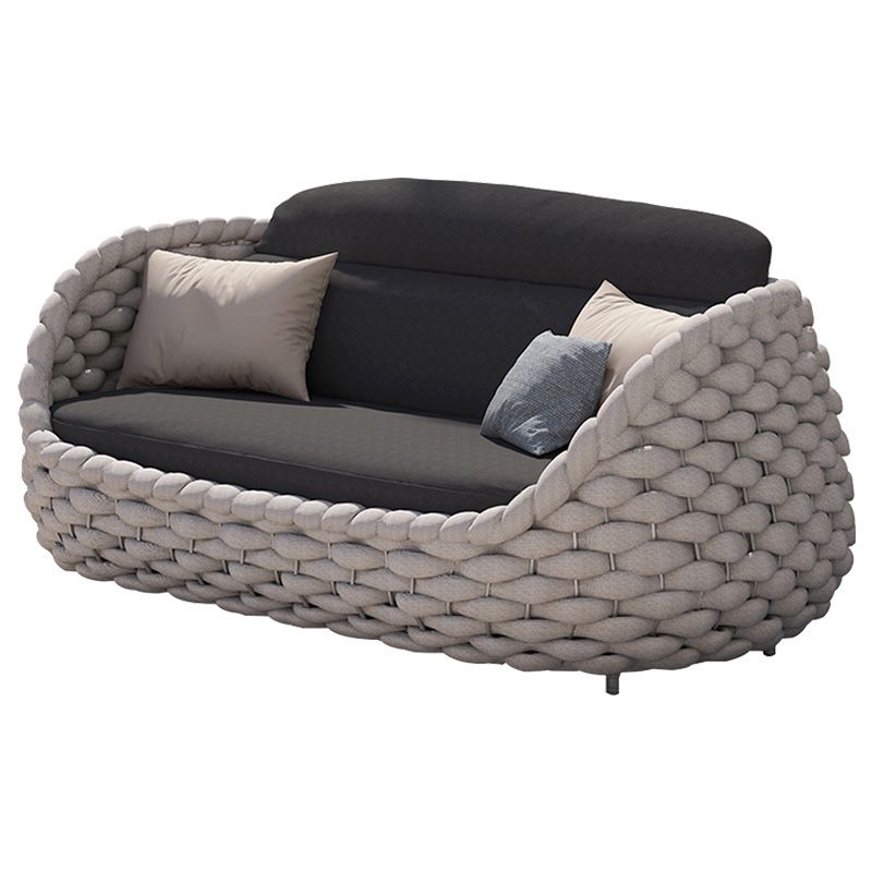 UV Resistant Patio Sofa No Distressing Outdoor Patio Sofa with Cushions