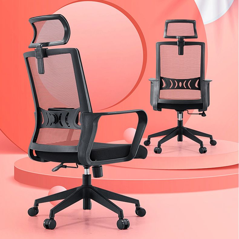 Contemporary Fixed Arms Office Chair Mesh-back Task Chair for Office