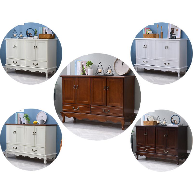 Contemporary Matte Finish Storage Chest Horizontal Solid Wood Combo Dresser