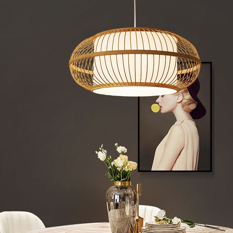 Modern Bamboo Hanging Light Household Pendent Lighting Fixture for Dining Room